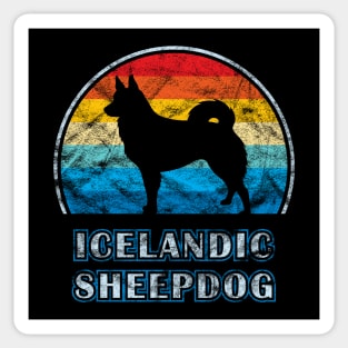 Icelandic Sheepdog Vintage Design Dog Sticker